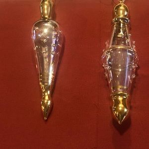 Pair of Gold and Glass Ornaments